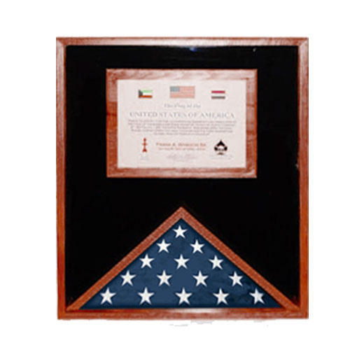Flag Display Case - Fit 5' x 9.5' Casket flag.