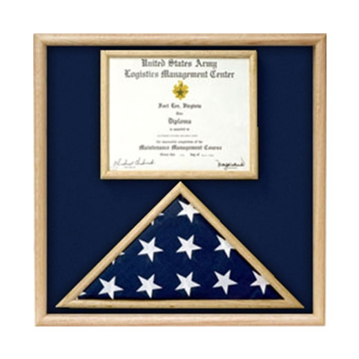Air Force Flag and certificate Display case - Black.