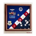 Military Award Medal Flag Display Combination - Cherry.