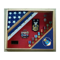 Air Force Retirement Gift, USAF Flag Shadow Box, USAF display - Felt color - Black-Blue-Green-Red-Red/Blue/White.