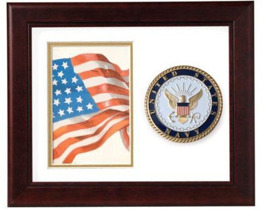 Flag Connections United States Navy Vertical Picture Frame