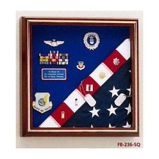 Military Award Medal Flag Display Combination - Black-Red-Blue-Green-Maroon-Royal Blue-Oyster-Gray-Camel-Burgundy.