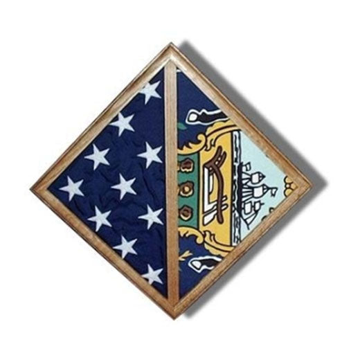 2 Flags display case - Wall Mounted box - Fit 3" x 5", 4" x 6", 5" x 8" and 5" x 9.5" Flag.