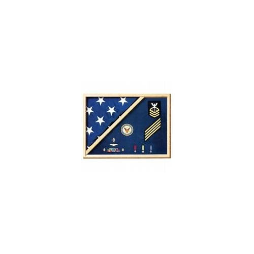 Medal Flag Case made actual service uniform fabrics - Oak