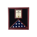 Flag and Document Case - Vertical 8 1/2 x 11 Document - Cherry Material.