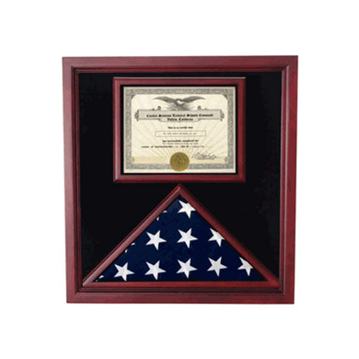 Flag and Document Display Case - Fit 3" x 5" flag.
