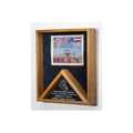 Military Awards and Flag Display Cases With Personalized text
