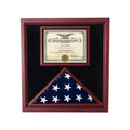 Flag and Document Display Case - fit 3'x5' flag or fit 5'x9.5' flag.