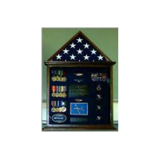 Flag Case, Flag and Badge display cases - Cherry Material.