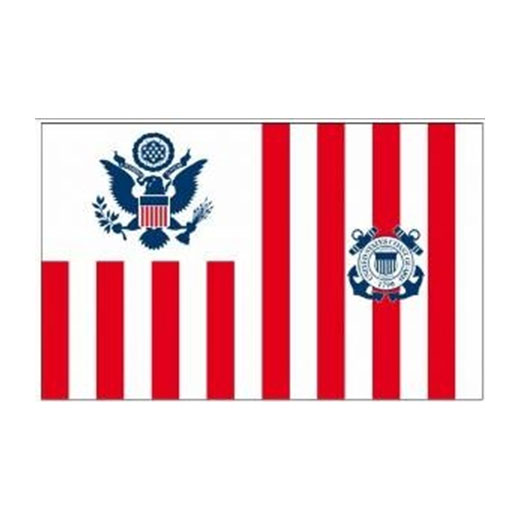 U.S. Coast Guard USCG Ensign, USCG Ensign Flag - Fit 4" x 6" flag.