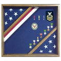 Flag Display Box, Wood Flag Red White and Blue Box - Fit 5' x 9.5' Casket Flag.