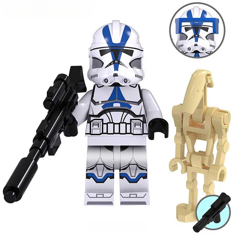 501st Legion Clone Trooper & Battle Droid Lego Star Wars Minifigures