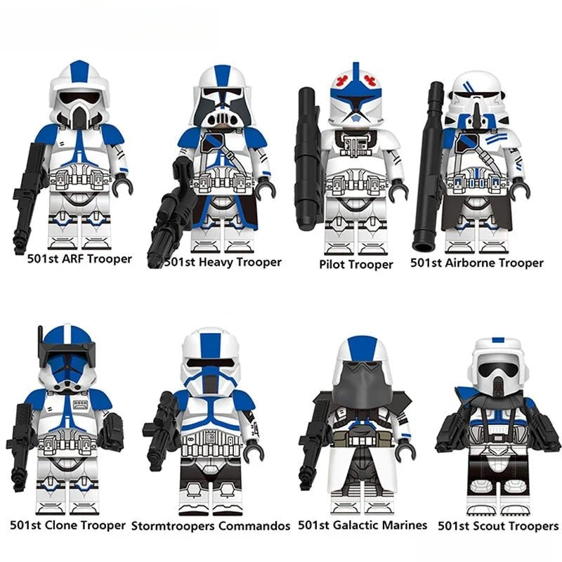 501st Legion Clone troopers Set of 8 | Lego Compatible Minifigures 2