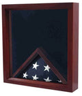 Military Flag and Medals Display Case Cabinet