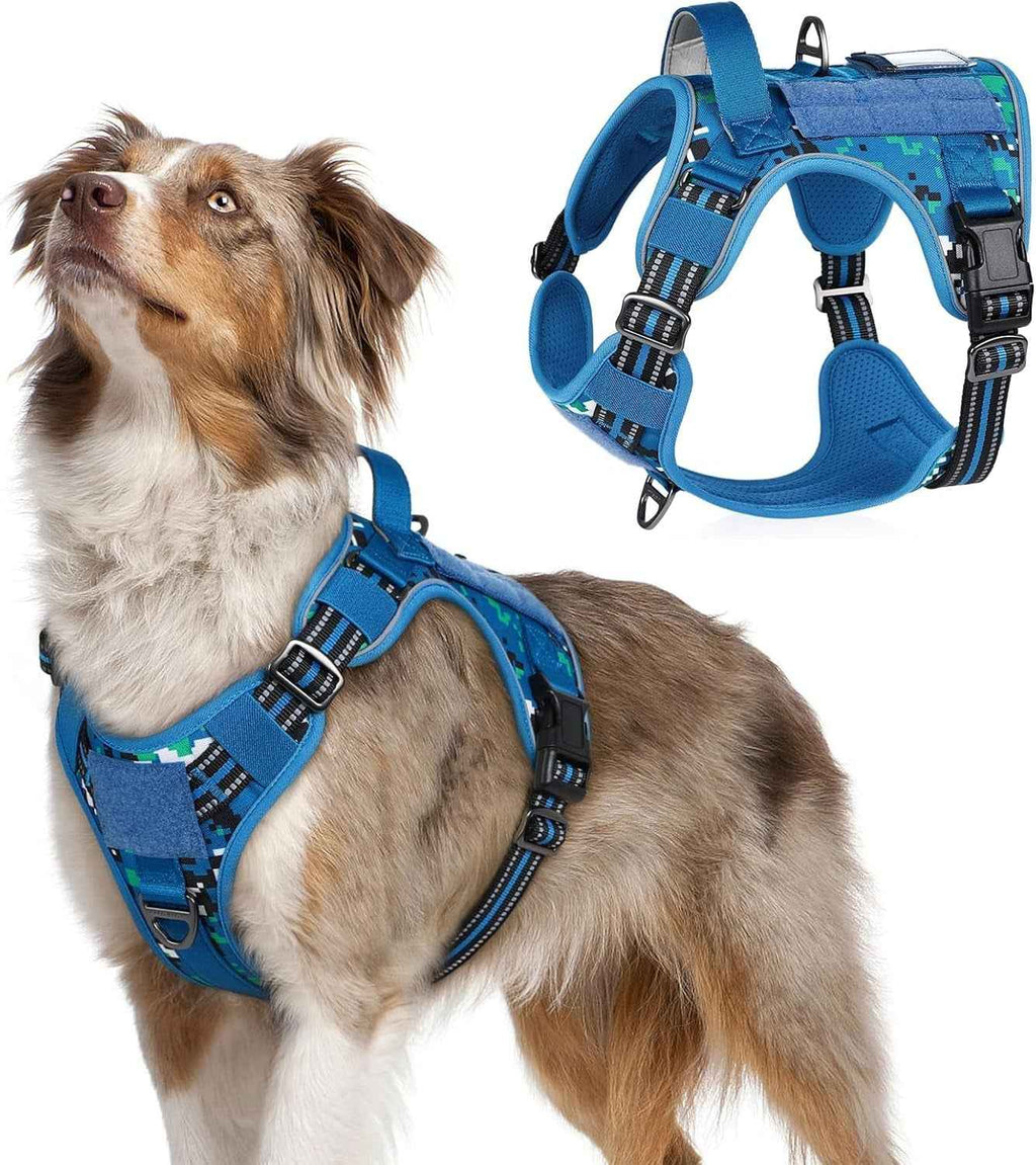 No-Pull Tactical Dog Harness MOLLE Vest with Handle