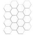 Yipscazo Hexagon Peel Stick Backsplash Tile SPC Faux Marble Pure White 1 Sheet