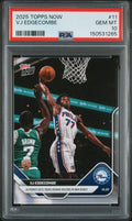 Graded 2025 Topps Now VJ Edgecombe #11 Rookie RC Basketball Card PSA 10 Gem Mint