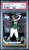 Graded 2025 Topps Now Nick Kurtz #OS2 Offseason Gold Foil /50 Rookie RC Baseball Card PSA 10 Gem Mint