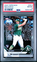 Graded 2025 Topps Now Nick Kurtz #OS2 Offseason Rookie RC Baseball Card PSA 8 Near Mint