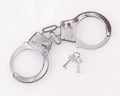 Metal Handcuffs Fake Costume Accessory with Keys
