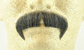 Dark Grey 100% Human Hair European Character Elegant Handlebar Mustache 2028