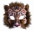 Leopard Mask 3D Screen Print Realistic Look Soft Face Mask Fur Adult Or Child