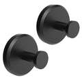 Homeshifters SUS 304 Stainless Steel Matte Black Suction Cup Hooks 2 Pc