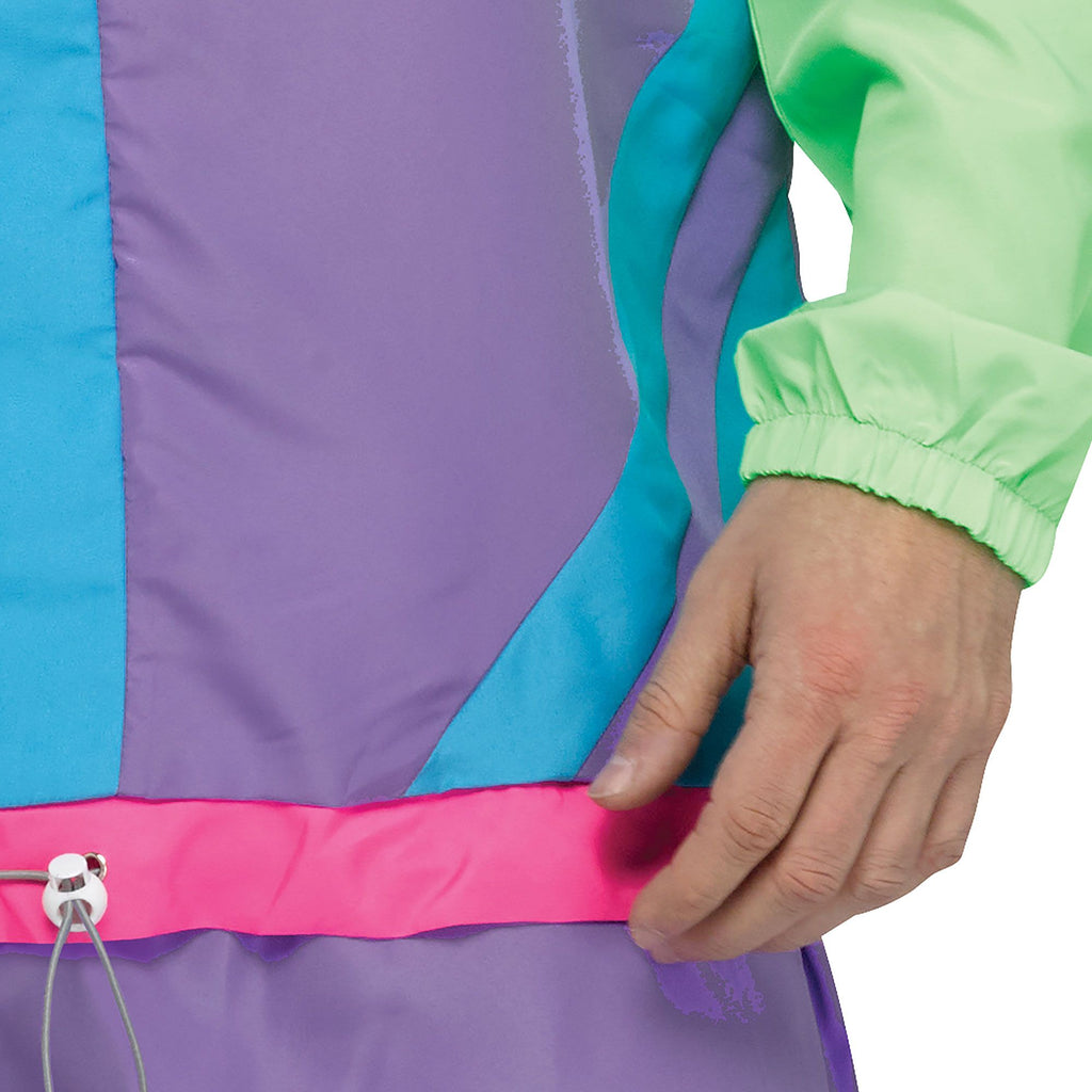 Hip 80's Retro Sweat Track Suit Adult Mens Costume Standard Size