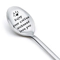 MXXGMYJ Funny Coffee Spoon I Love You Gift Silver for Men Couples Xmas