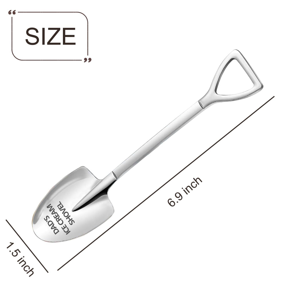 LLESCA Personalized Dad Ice Cream Shovel Stainless Steel Engraved Gift
