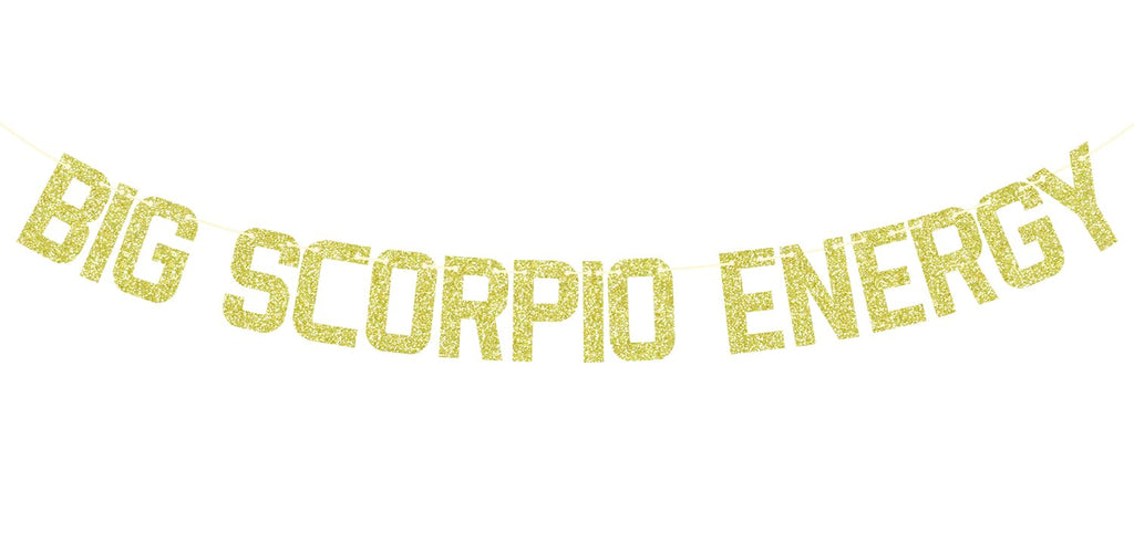 Zatain Big Scorpio Energy Banner Gold Horoscope Astrology Party Decor