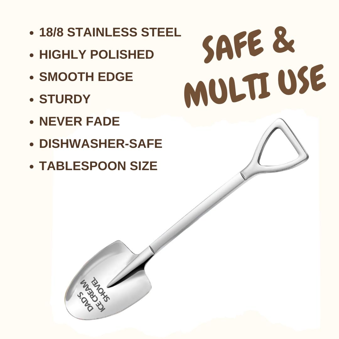 LLESCA Personalized Dad Ice Cream Shovel Stainless Steel Engraved Gift