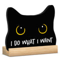 Black Cat Halloween Bathroom Decor Acrylic Funny Cat Sign Home Decor 8x12