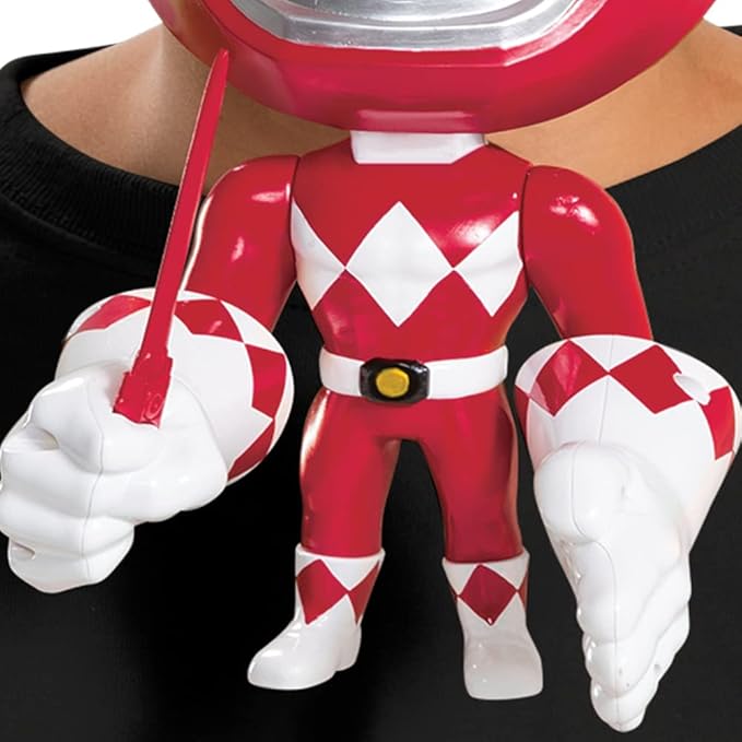 Red Mighty Morphin Power Rangers Mega Child Mask With Moving Parts