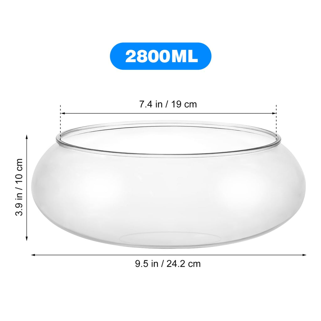 BESPORTBLE Transparent Desktop Aquarium Tank 9.52x9.52x3.93in 2800ml Plastic