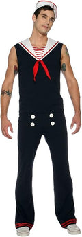 Retro Sailor White Seaman Adult Navy Military Costume Small