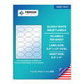 Premium Label Supply Glossy White Oval Sticker Labels 2.5x1.5in 180 Count