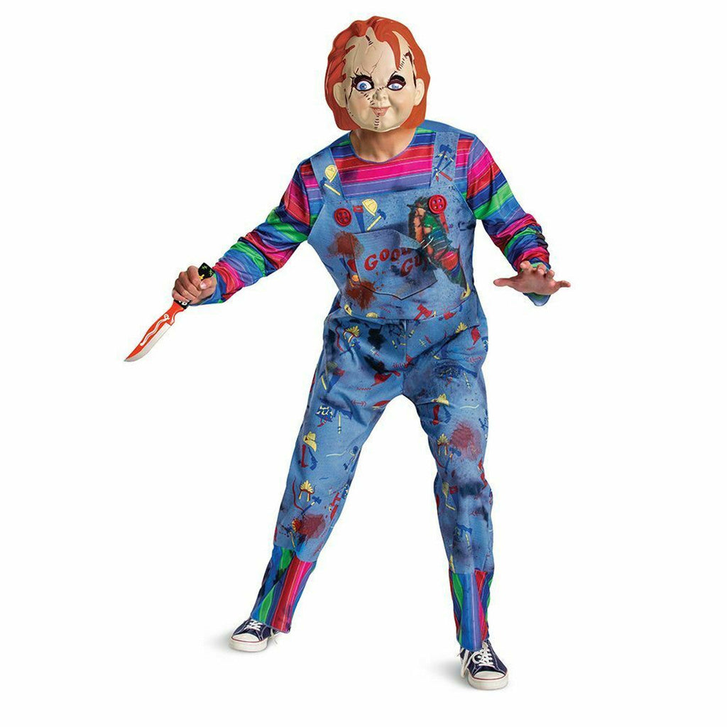 Childs Play Chucky Doll Overalls Deluxe Adult Costume XL 42-46