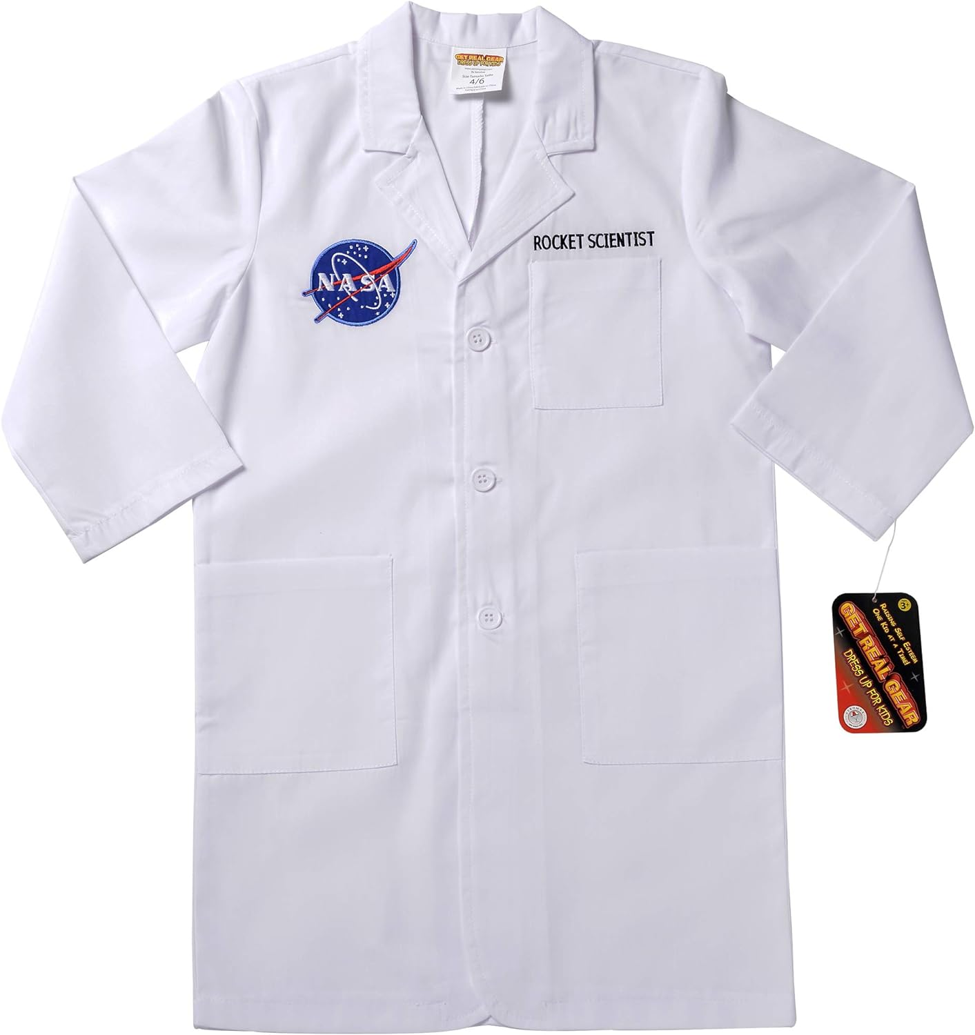 NASA Rocket Scientist Costume Lab Coat Size Small