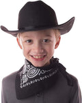 Jr Black Cowboy Hat with Bandana Kids Child Hat