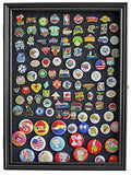 Flag Connections Display Case Wall Frame Cabinet for Military Medals, Pins, Patches