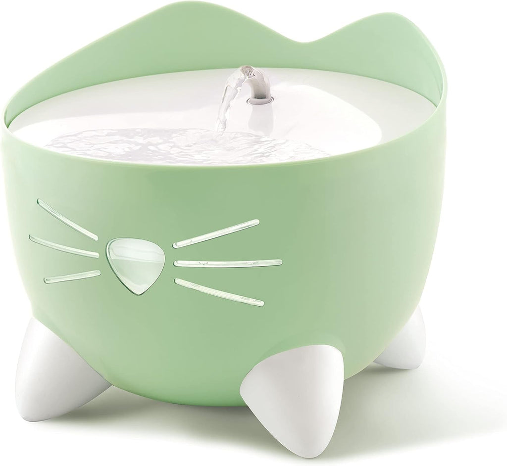 PIXI Stainless Steel Cat Water Fountain 2L Triple Filter Quiet Pump