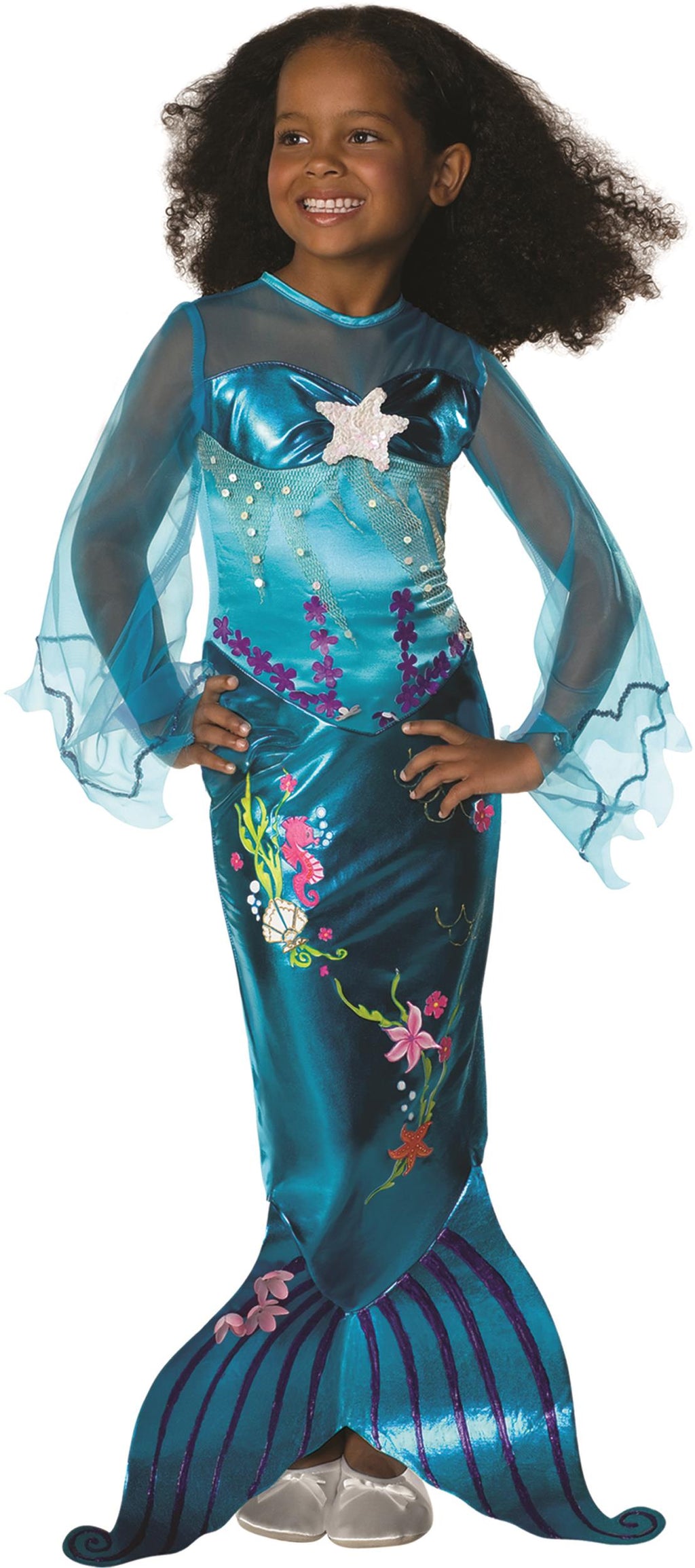 Blue Magical Mermaid Girls Child Costume Size Medium 8-10