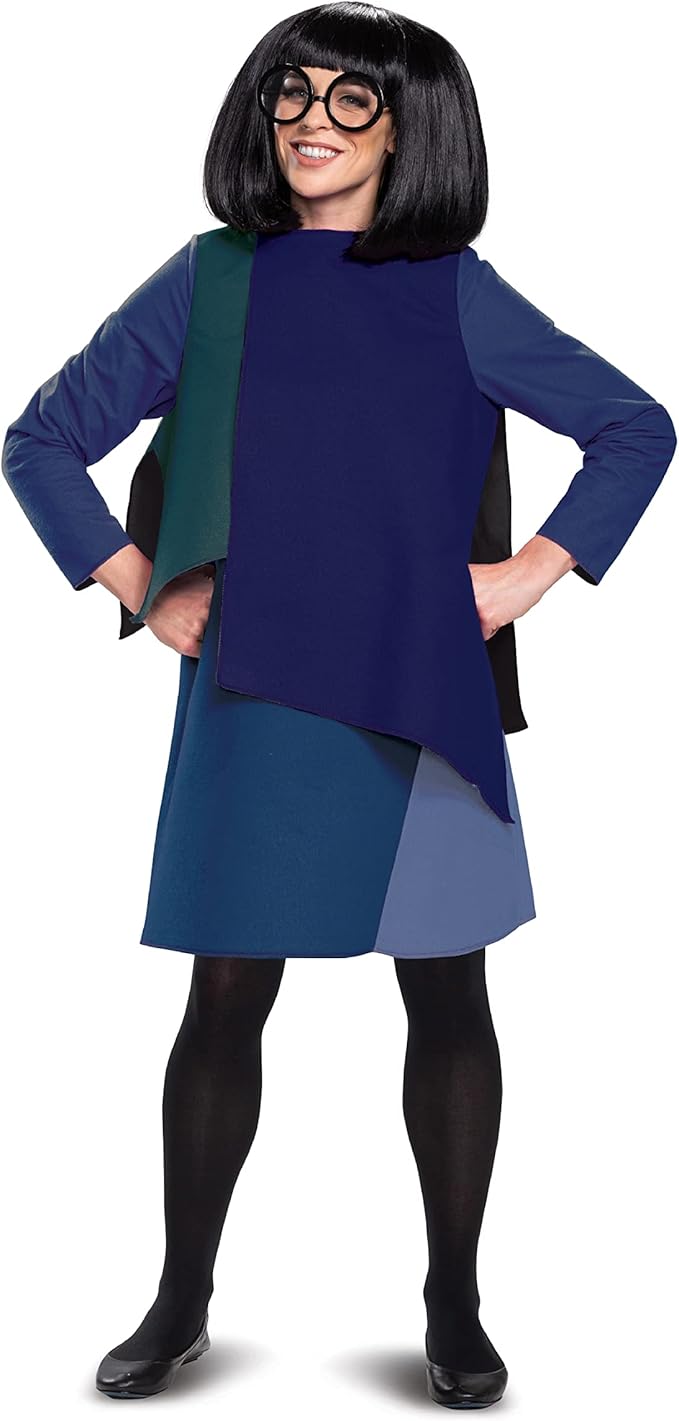 Edna Incredibles Deluxe Costume Dress for Women Large 12-14