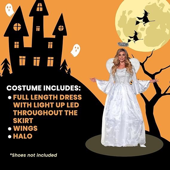 Heavenly Angel Light Up Adult Women's Costume X-Large 16-18
