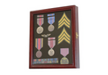 Display Case Cabinet Shadow Box for Military Medals, Pins, Patches, Insignia & Ribbons.