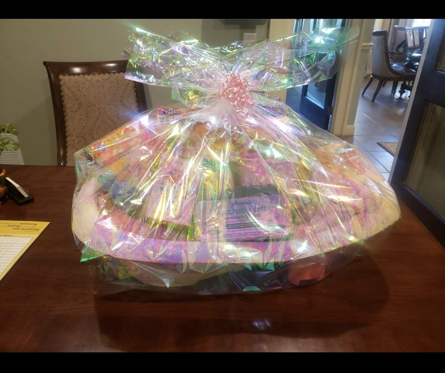 Stunning Opal Iridescent Cello Wrap - 10' x 30" Sheets  Perfect for Gift Baskets