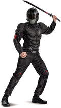 Snake Eyes GI Joe Muscle Jumpsuit Deluxe Adult Costume XXL 50-52
