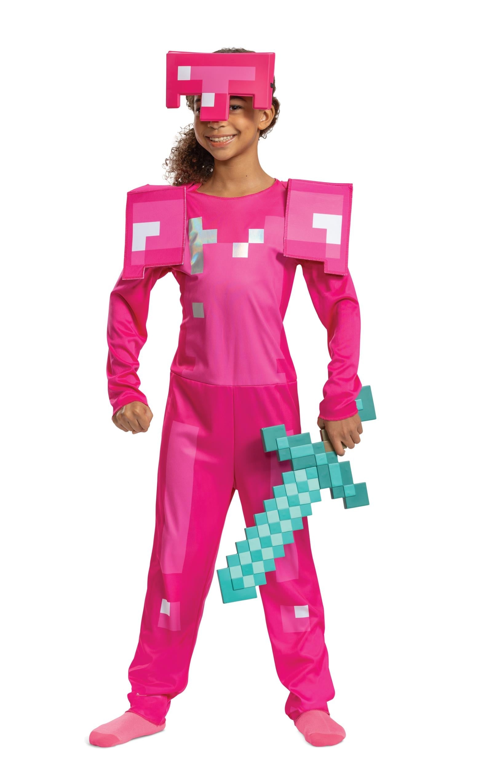 Pink Armor Minecraft Child Costume Large 10-12