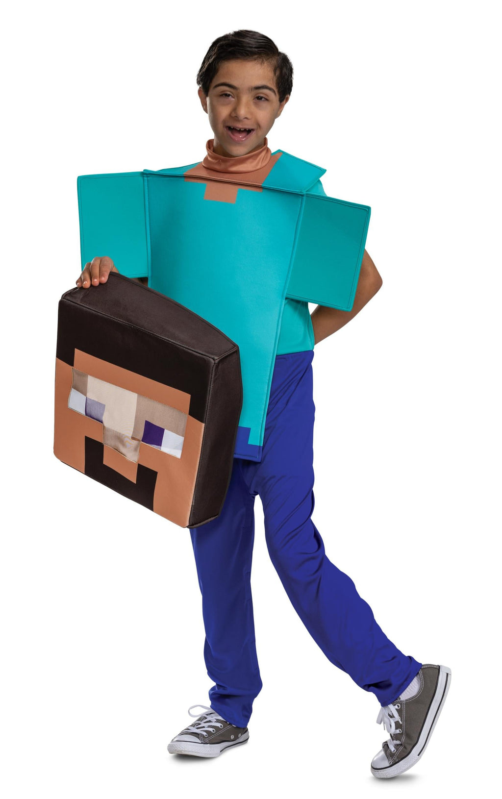 Minecraft Steve Adaptive Child Costume Large 10-12